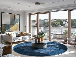 Tapete redondo - Gombalia (azul)