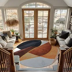 Tapete redondo - Hazel (laranja/multi)