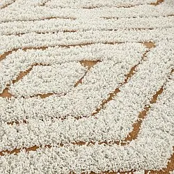 Tapetes felpudos - Holwell Natural Cotton Shaggy (umazano bela/rjava)