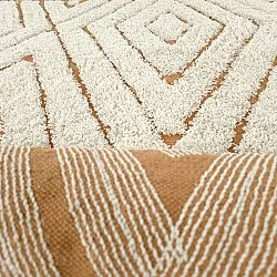 Tapetes felpudos - Holwell Natural Cotton Shaggy (umazano bela/rjava)