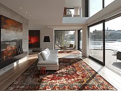 Tapete Wilton - Idri (vermelho/multicolorido)