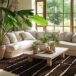 Tapetes felpudos - Ikara Natural Cotton Shaggy (marrom)