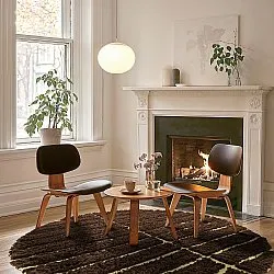 Tapete redondo - Ikara Natural Cotton Shaggy (marrom)