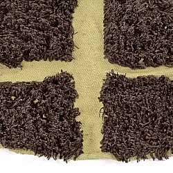 Tapete redondo - Ikara Natural Cotton Shaggy (marrom)