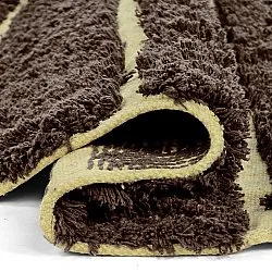 Tapete redondo - Ikara Natural Cotton Shaggy (marrom)