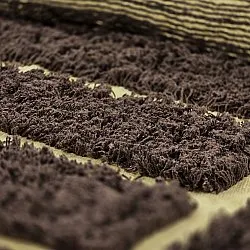 Tapete redondo - Ikara Natural Cotton Shaggy (marrom)