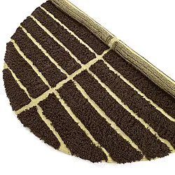 Tapete redondo - Ikara Natural Cotton Shaggy (marrom)