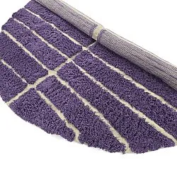 Tapete redondo - Ikara Natural Cotton Shaggy (roxo)
