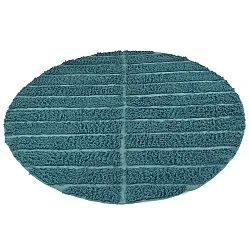 Tapete redondo - Ikara Natural Cotton Shaggy (turquesa)