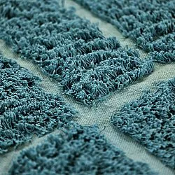 Tapete redondo - Ikara Natural Cotton Shaggy (turquesa)