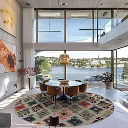 Tapete redondo - Isparta (multicolorido)