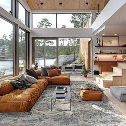 Tapete Wilton - Javis (azul/multicolorido)