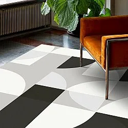 Tapete Wilton - Kalami (branco/cinza/preto)