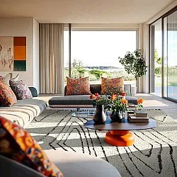 Tapetes felpudos - Kindon Natural Cotton Shaggy (umazano bela/rjava)