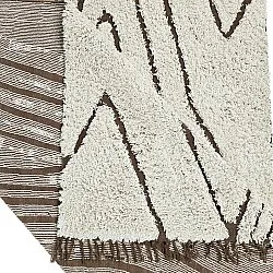 Tapetes felpudos - Kindon Natural Cotton Shaggy (umazano bela/rjava)