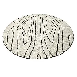 Tapete redondo - Kindon Natural Cotton Shaggy (umazano bela/rjava)