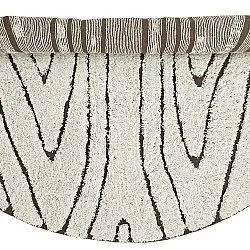 Tapete redondo - Kindon Natural Cotton Shaggy (umazano bela/rjava)