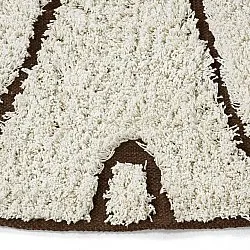 Tapete redondo - Kindon Natural Cotton Shaggy (umazano bela/rjava)