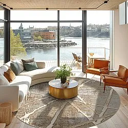 Tapete redondo - Lagos (bege)