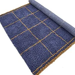 Tapetes felpudos - Lana Natural Cotton Shaggy (azul/amarelo)