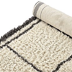 Tapetes felpudos - Lana Natural Cotton Shaggy (creme/cinza escuro)