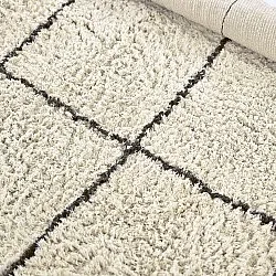 Tapete redondo - Lana Natural Cotton Shaggy (creme/cinza escuro)