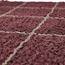 Tapetes felpudos - Lana Natural Cotton Shaggy (taupe/vermelho)