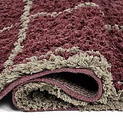 Tapetes felpudos - Lana Natural Cotton Shaggy (taupe/vermelho)