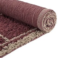 Tapetes felpudos - Lana Natural Cotton Shaggy (taupe/vermelho)