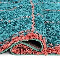 Tapetes felpudos - Lana Natural Cotton Shaggy (turquesa/rosa)