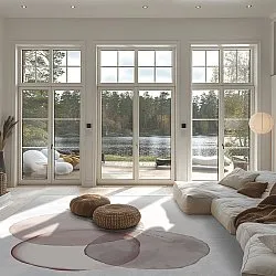 Tapete Wilton - Layon (cinza/rosa)