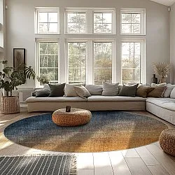 Tapete redondo - Librilla (marrom/azul)