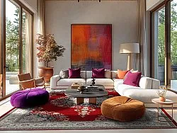 Tapete Wilton - Lice (vermelho/multicolorido)