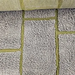 Tapetes felpudos - Lindley Natural Cotton Shaggy (siva/zelena)