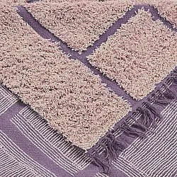 Tapetes felpudos - Lindley Natural Cotton Shaggy (roza/vijolična)