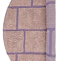 Tapete redondo - Lindley Natural Cotton Shaggy (roza/vijolična)