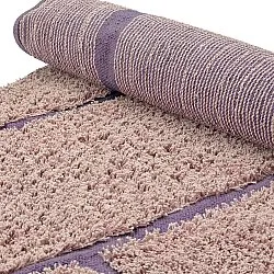 Tapete redondo - Lindley Natural Cotton Shaggy (roza/vijolična)