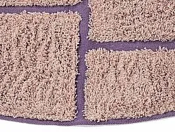 Tapete redondo - Lindley Natural Cotton Shaggy (roza/vijolična)
