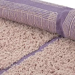 Tapete redondo - Lindley Natural Cotton Shaggy (roza/vijolična)