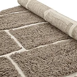 Tapete redondo - Lindley Natural Cotton Shaggy (taupe/siva)