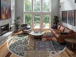 Tapete redondo - Linosa (multicolorido)