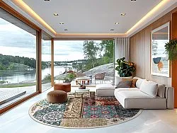 Tapete redondo - Linosa (multicolorido)