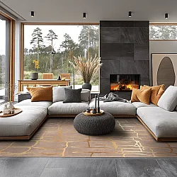 Tapete Wilton - Lorenzo (marrom/dourado)