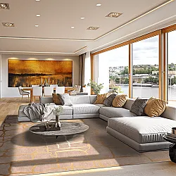 Tapete Wilton - Lorenzo (marrom/dourado)