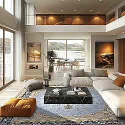 Tapete Wilton - Lukla (azul)