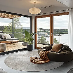 Tapete redondo - Malaga (bege)