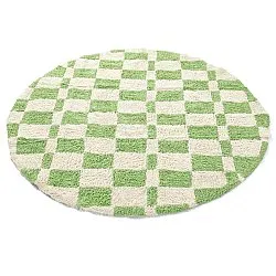 Tapete redondo - Maranello Natural Cotton Shaggy (verde)