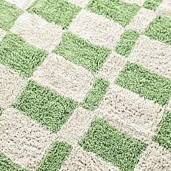 Tapete redondo - Maranello Natural Cotton Shaggy (verde)