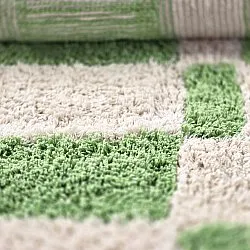 Tapete redondo - Maranello Natural Cotton Shaggy (verde)