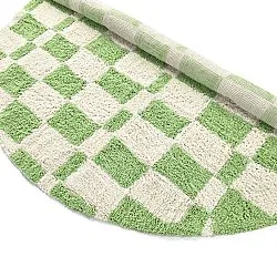 Tapete redondo - Maranello Natural Cotton Shaggy (verde)